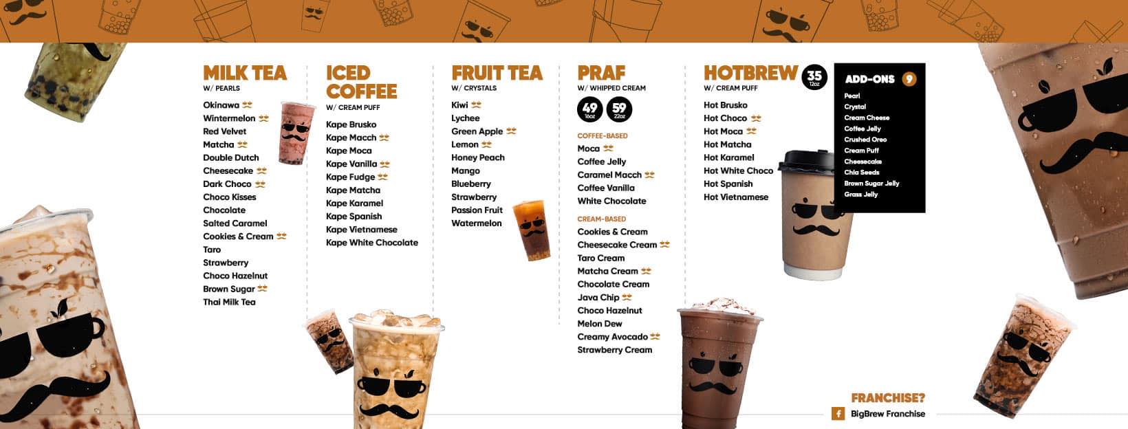 Big Brew Philippines Menu And Prices August Philmenu