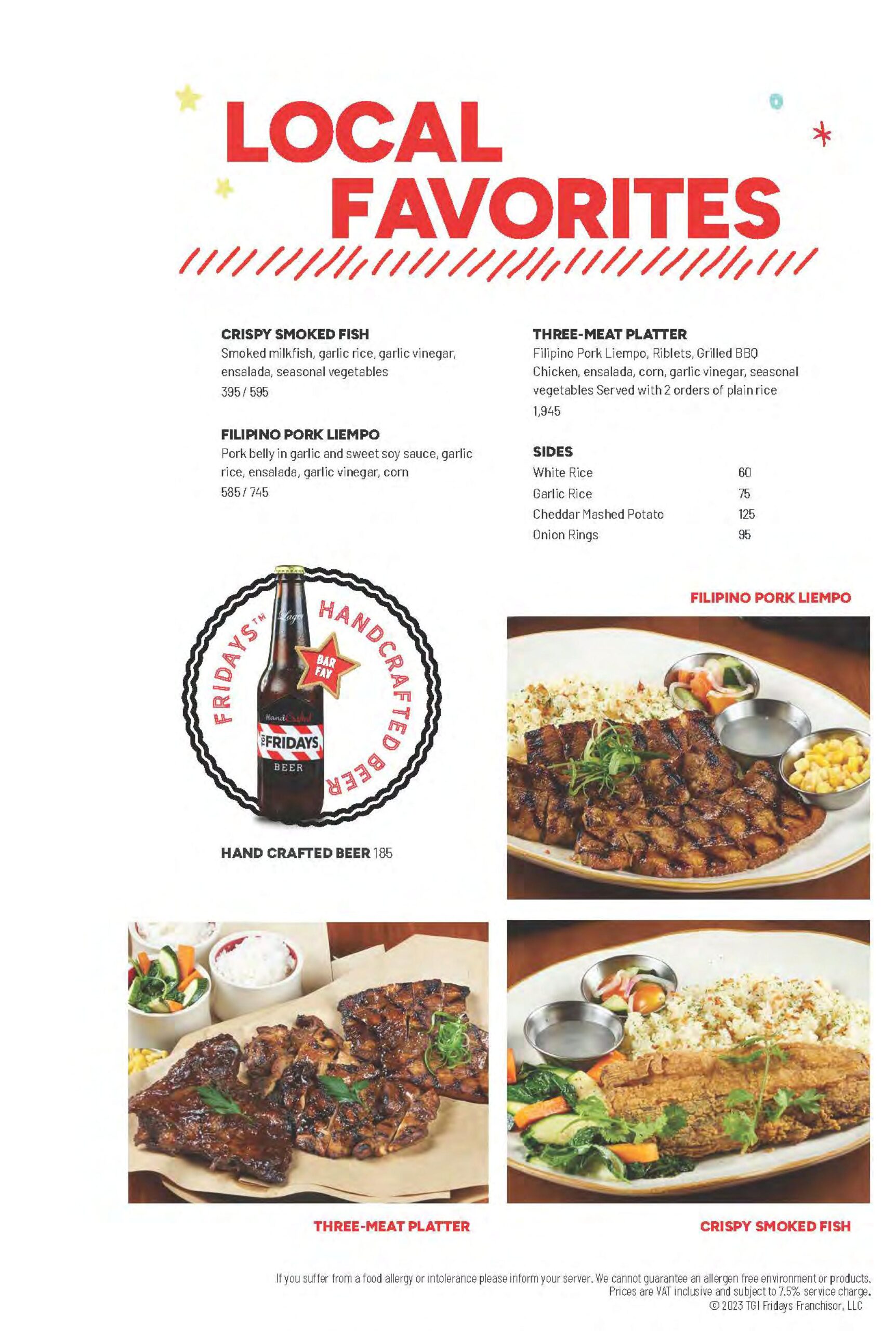 Tgi Fridays Philippines Menu And Prices September Philmenu