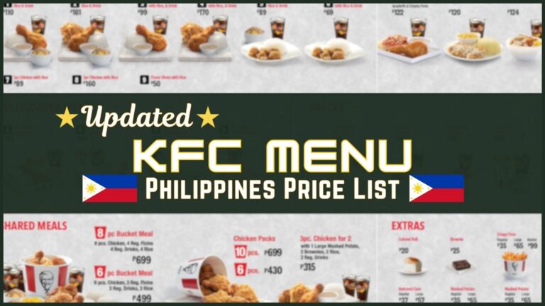 KFC Philippines Menu and Prices [August 2024] - PhilMenu