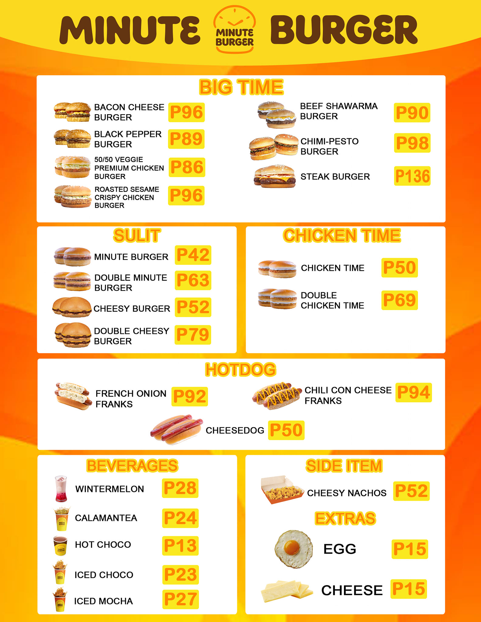 Minute Burger Philippines Menu and Prices [October 2024] - PhilMenu