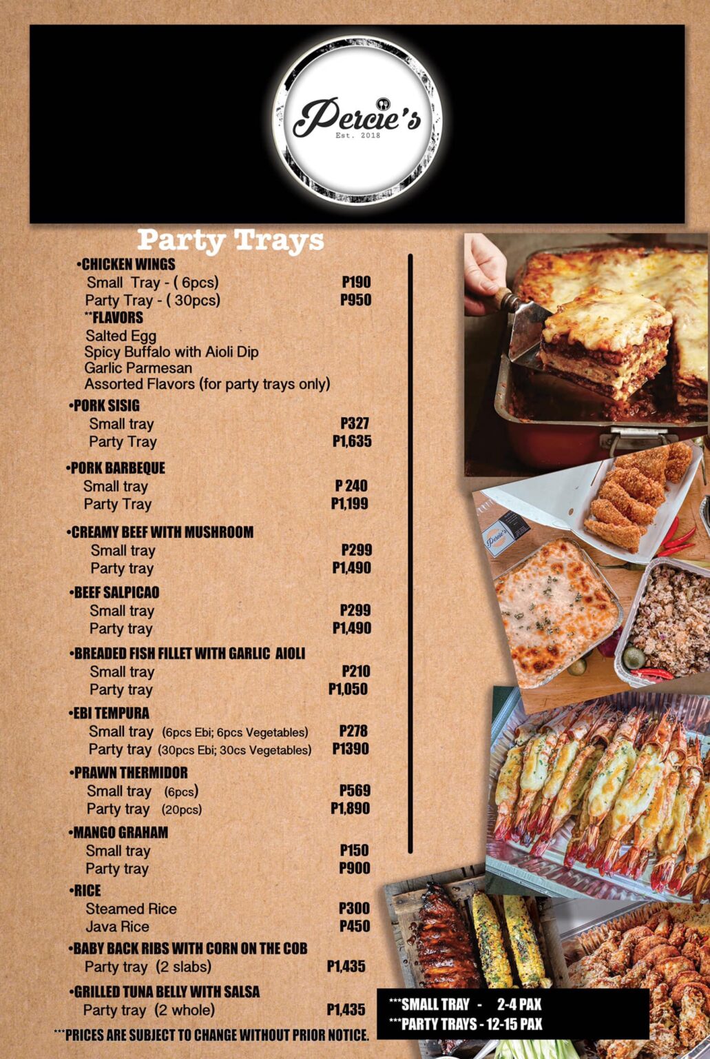 Percie's Philippines Menu and Prices [July 2024] - PhilMenu