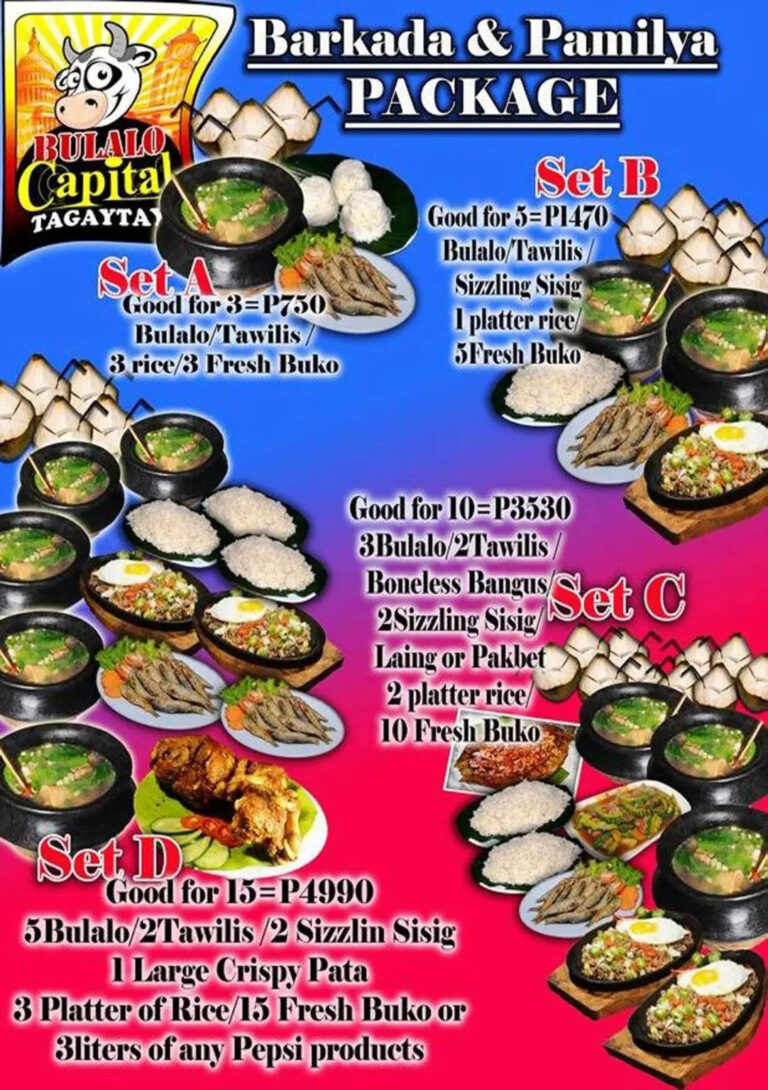 Bulalo Capital Philippines Menu and Prices [September 2024] - PhilMenu
