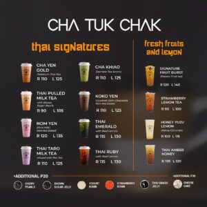 Cha Tuk Chak Philippines Menu and Prices [September 2024] - PhilMenu