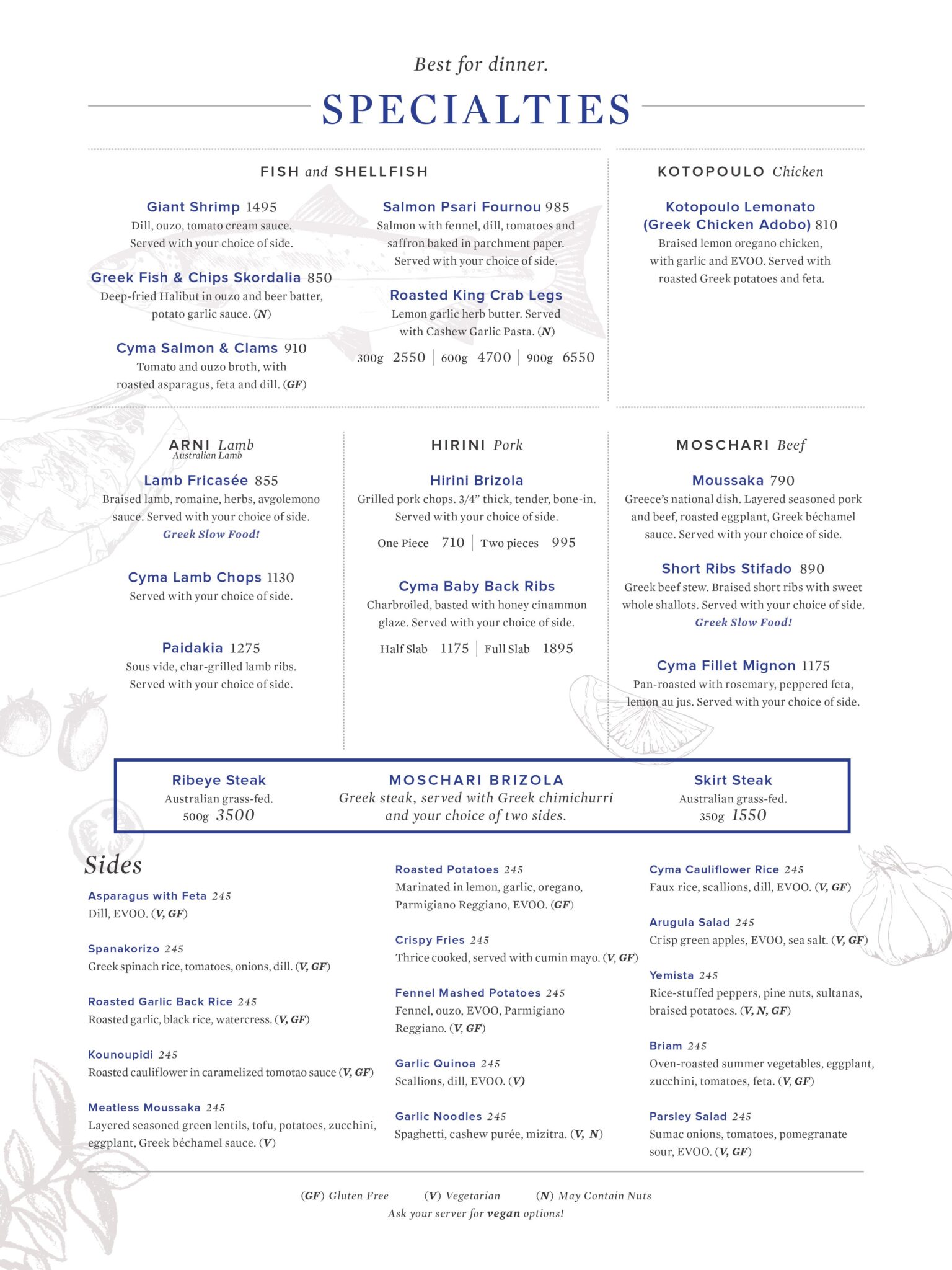 Cyma Philippines Menu and Prices [September 2024] - PhilMenu