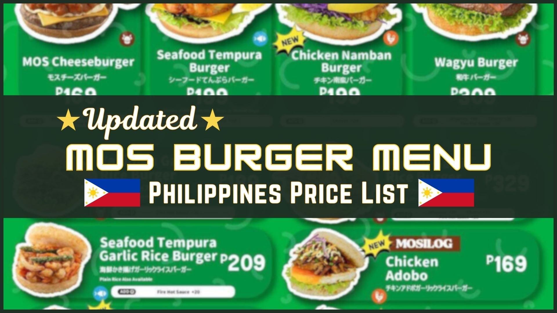 MOS Burger Philippines Menu And Prices September 2024 PhilMenu