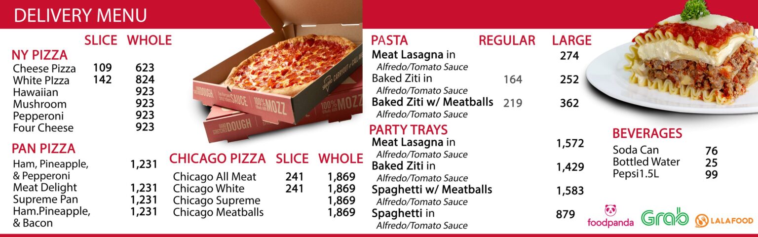 Sbarro Philippines Menu and Prices [September 2024] - PhilMenu