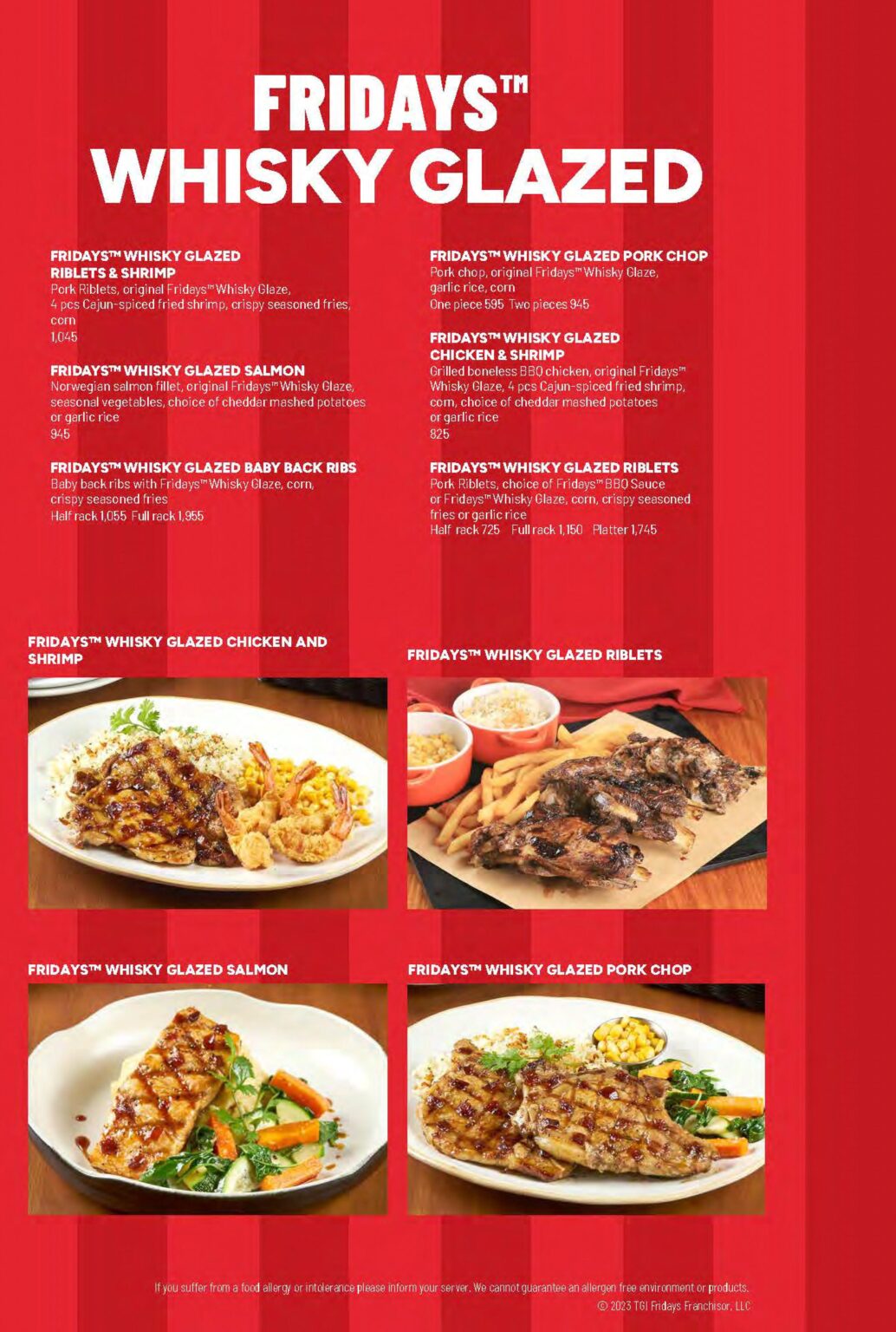 TGI Fridays Philippines Menu and Prices [September 2024] - PhilMenu