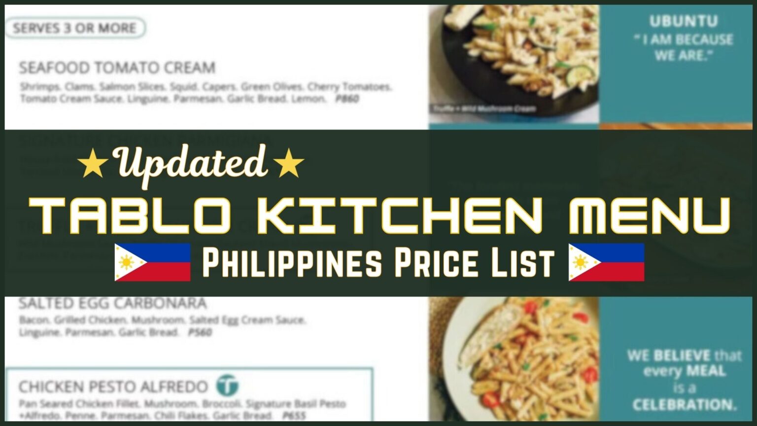 Tablo Kitchen Philippines Menu and Prices [September 2024] - PhilMenu