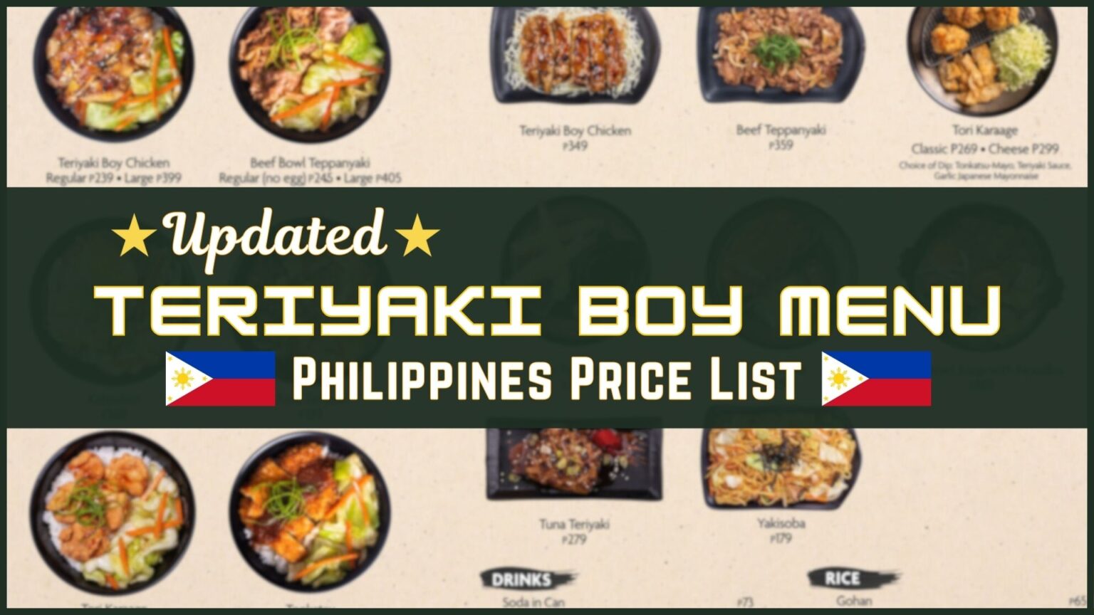 Teriyaki Boy Philippines Menu and Prices [September 2024] - PhilMenu