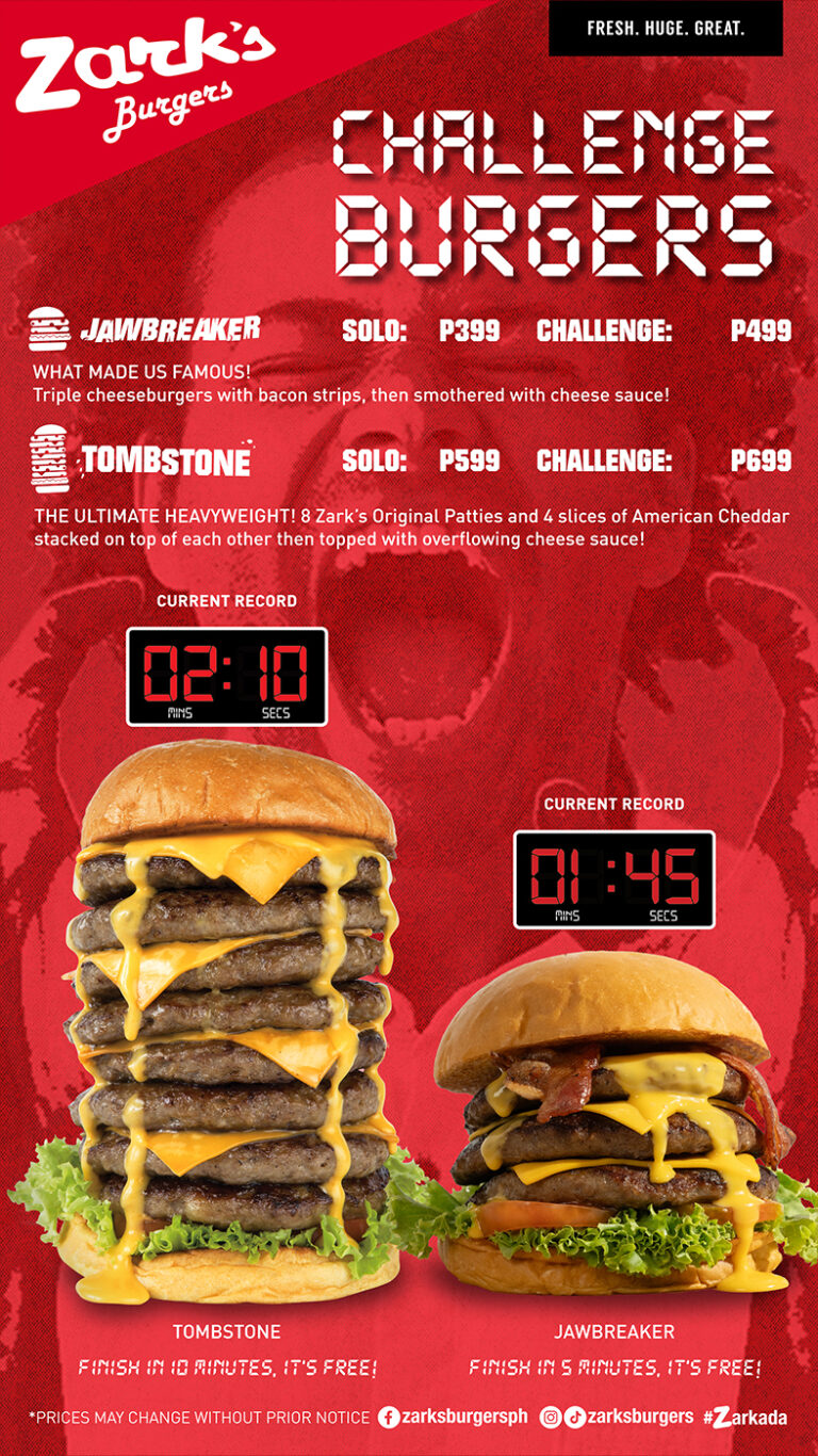 Zark's Burger Philippines Menu and Prices [September 2024] - PhilMenu