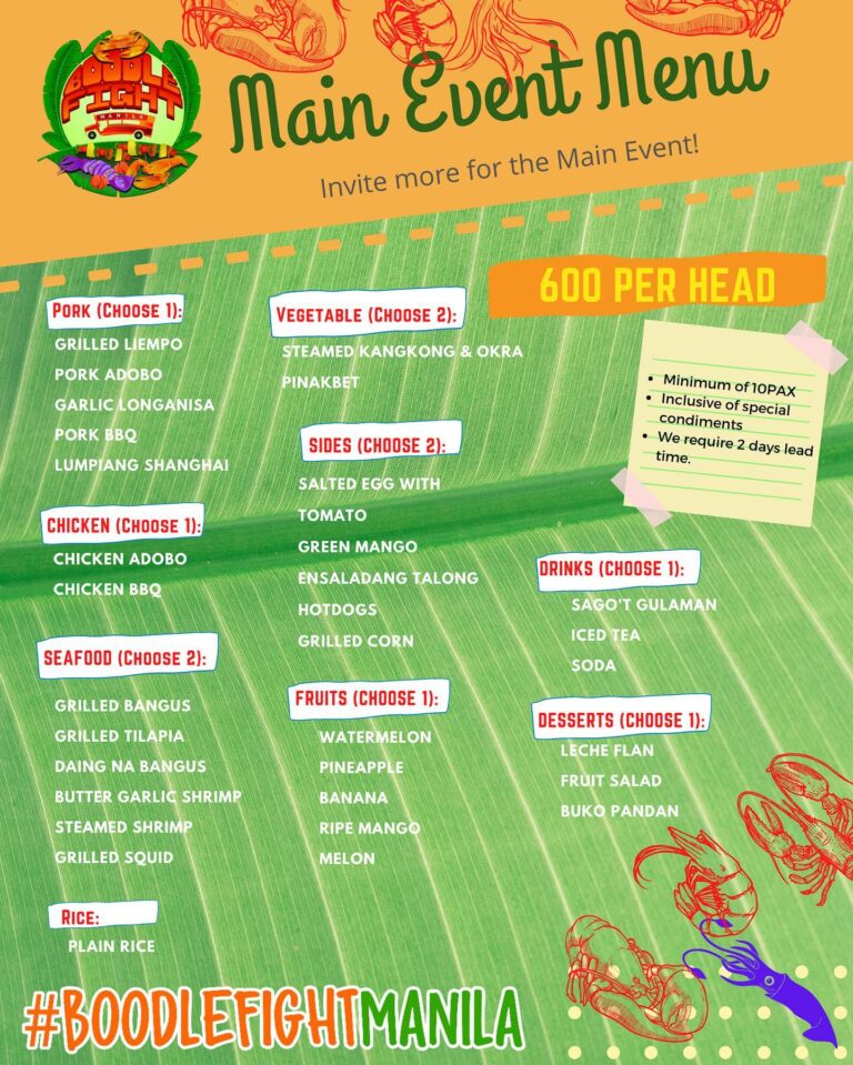 Boodle Fight Philippines Menu and Prices [September 2024] - PhilMenu