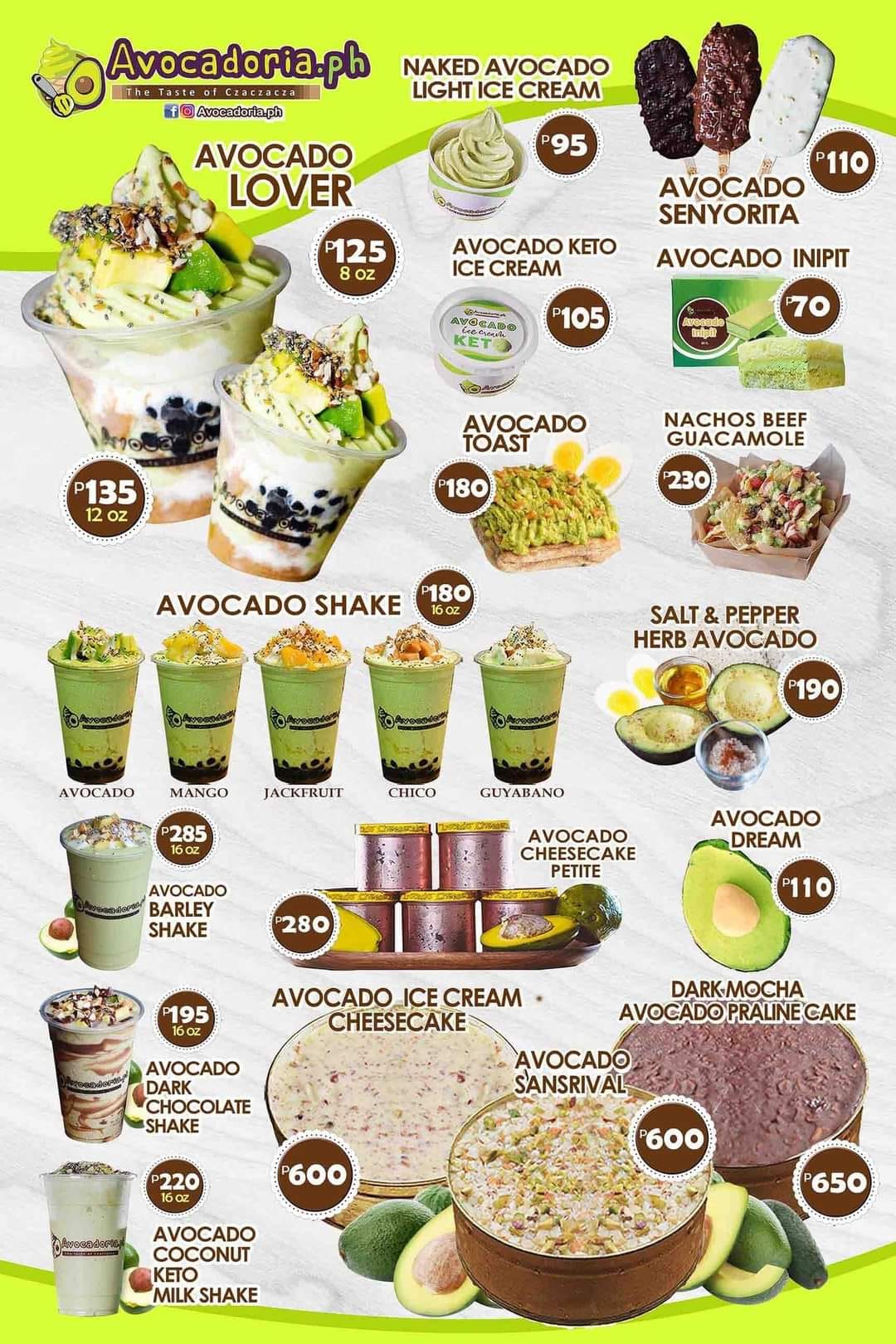 Avocadoria Philippines Menu and Prices [October 2024] - PhilMenu