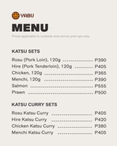 Yabu House of Katsu Philippines Menu and Prices [October 2024] - PhilMenu